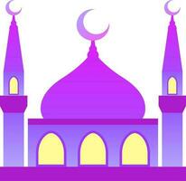 Moschee Vektor Illustration. glänzend Moschee Symbol zum Zeichen und Symbol von Muslim Anbetung Ort. Moschee Gradient Symbol von Islam Religion und Muslim Glaube. Platz von Muslim zu beten