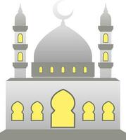 Moschee Vektor Illustration. glänzend Moschee Symbol zum Zeichen und Symbol von Muslim Anbetung Ort. Moschee Gradient Symbol von Islam Religion und Muslim Glaube. Platz von Muslim zu beten