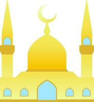 Moschee Vektor Illustration. glänzend Moschee Symbol zum Zeichen und Symbol von Muslim Anbetung Ort. Moschee Gradient Symbol von Islam Religion und Muslim Glaube. Platz von Muslim zu beten