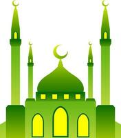 Moschee Vektor Illustration. glänzend Moschee Symbol zum Zeichen und Symbol von Muslim Anbetung Ort. Moschee Gradient Symbol von Islam Religion und Muslim Glaube. Platz von Muslim zu beten