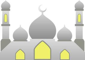 Moschee Vektor Illustration. glänzend Moschee Symbol zum Zeichen und Symbol von Muslim Anbetung Ort. Moschee Gradient Symbol von Islam Religion und Muslim Glaube. Platz von Muslim zu beten