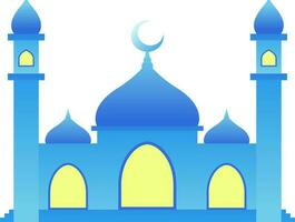 Moschee Vektor Illustration. glänzend Moschee Symbol zum Zeichen und Symbol von Muslim Anbetung Ort. Moschee Gradient Symbol von Islam Religion und Muslim Glaube. Platz von Muslim zu beten