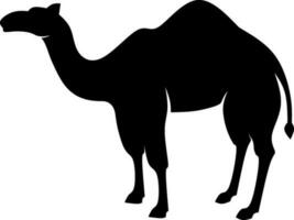 kamel ikon vektor illustration. silhuett kamel dromedar ikon för boskap, mat, djur- och eid al Adha händelse. grafisk resurs för Qurbån design i islam och muslim kultur
