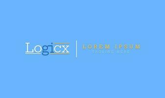 Logik Typhographie Logo Design vektor