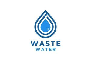 Wasser Logo. Blau Wasser fallen isoliert auf Weiß Hintergrund. verwendbar zum Geschäft, Wissenschaft, Gesundheitspflege, medizinisch und Natur Logos. eben Vektor Logo Design Vorlage Element.