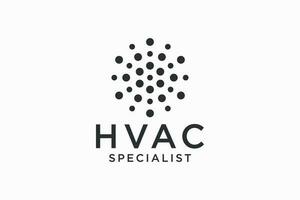 hvac Logo Design, Heizung Belüftung und Luft Konditionierung, hvac Logo Pack Vorlage Sammlung. vektor