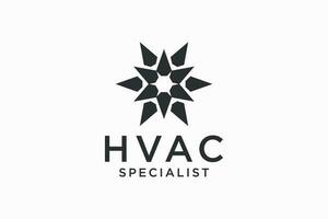 hvac Logo Design, Heizung Belüftung und Luft Konditionierung, hvac Logo Pack Vorlage Sammlung. vektor