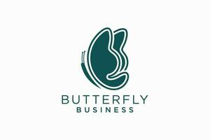 Schmetterling-Logo. Luxuslinie Logo-Design. Universelles Premium-Schmetterlingssymbol-Logo. vektor