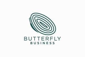 Schmetterling-Logo. Luxuslinie Logo-Design. Universelles Premium-Schmetterlingssymbol-Logo. vektor