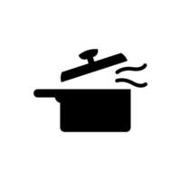 matlagning pott ikon, logotyp isolerat på vit bakgrund vektor