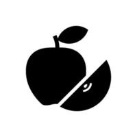 Apfel Scheibe Symbol, Logo isoliert auf Weiß Hintergrund vektor