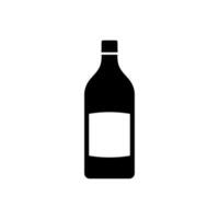 vin flaska ikon, logotyp isolerat på vit bakgrund vektor