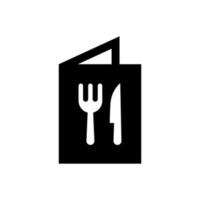 Speisekarte Symbol, Logo isoliert auf Weiß Hintergrund vektor