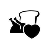 Liebling Essen Symbol, Logo isoliert auf Weiß Hintergrund vektor