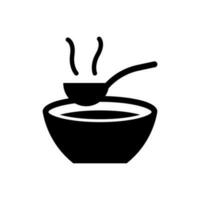 soppa ikon, logotyp isolerat på vit bakgrund vektor