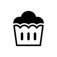Cupcake Symbol, Logo isoliert auf Weiß Hintergrund vektor