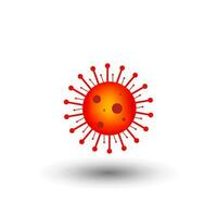 das Design von das Corona Virus Symbol ist rot vektor