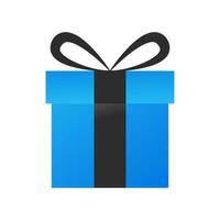 Illustration von ein Blau Geschenk Box auf ein Weiß Hintergrund vektor