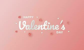 Valentinstag thematisch Hintergrund Design mit ein Papier Schnitt Stil, perfekt zum Valentinstag Tag Hintergründe vektor