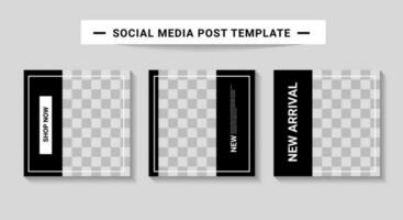 social media posta mallar, lämplig för digital marknadsföring, social media mallar den där är modern, trendig och attraktiv vektor