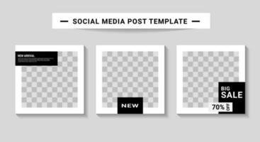 social media posta mallar, lämplig för digital marknadsföring, social media mallar den där är modern, trendig och attraktiv vektor