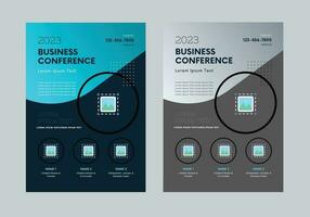 Geschäft Konferenz Flyer Vorlage Broschüre Design vektor