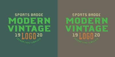 modern årgång sporter logotyp bricka design vektor