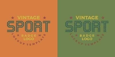 sport bricka logotyp årgång retro vektor