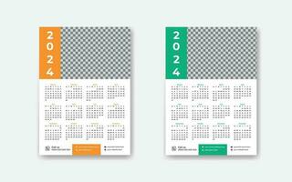 modern och unik 2024 kalender design mall vektor