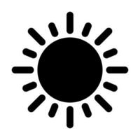 Sonne Vektor Glyphe Symbol zum persönlich und kommerziell verwenden.