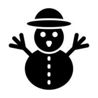 Schneemann Vektor Glyphe Symbol zum persönlich und kommerziell verwenden.