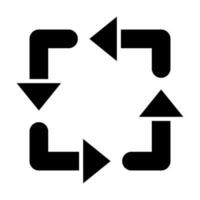 rechteckig Pfeil Vektor Glyphe Symbol Design