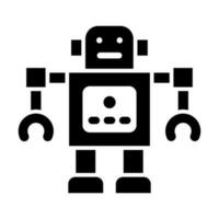 Spielzeug Roboter Vektor Glyphe Symbol Design