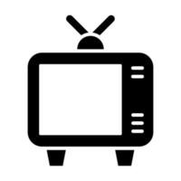 Fernseher Vektor Glyphe Symbol Design