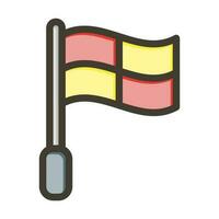 abseits Flagge Vektor dick Linie gefüllt Farben Symbol Design