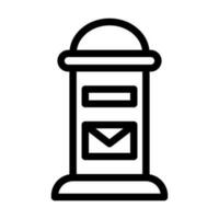 Briefkasten Vektor dick Linie Symbol zum persönlich und kommerziell verwenden.