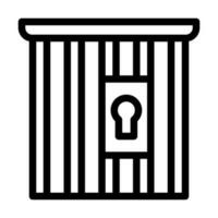 Gefängnis Vektor dick Linie Symbol zum persönlich und kommerziell verwenden.