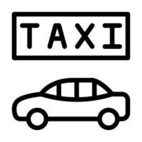 taxi vektor tjock linje ikon för personlig och kommersiell använda sig av.