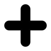 Plus Zeichen Vektor Glyphe Symbol zum persönlich und kommerziell verwenden.