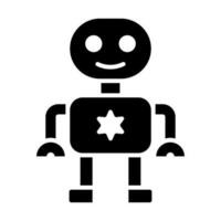 Roboter Vektor Glyphe Symbol zum persönlich und kommerziell verwenden.