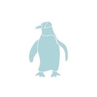 pingvin havet liv djur isolerade ikon vektor