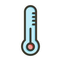 Thermometer dick Linie gefüllt Farben zum persönlich und kommerziell verwenden. vektor