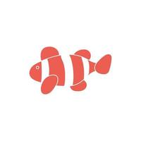 Süße Fische Leben im Meer Tier isolierte Symbol vektor