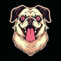 süß Hund Kopf Maskottchen Logo zum Esport. süß Hund T-Shirt Design. süß Hund Logo. süß Hund Aufkleber vektor