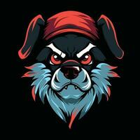 süß Hund Kopf Maskottchen Logo zum Esport. süß Hund T-Shirt Design. süß Hund Logo. süß Hund Aufkleber vektor