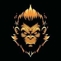 Gorilla Maskottchen Logo zum Esport. Gorilla T-Shirt Design. Gorilla Logo. Gorilla Aufkleber vektor