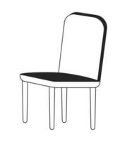 komfortabel Büro Stuhl eben einfarbig isoliert Vektor Objekt. Möbel zum Dekor Zimmer. editierbar schwarz und Weiß Linie Kunst Zeichnung. einfach Gliederung Stelle Illustration zum Netz Grafik Design
