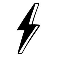 klotter skiss stil av elektrisk blixt- bult symbol vektor illustration för begrepp design.