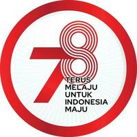 das Logo von das 78 .. indonesisch Unabhängigkeit Tag im 2023 vektor