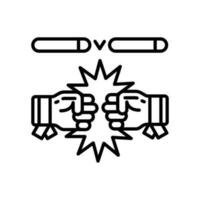 Kampf Spiele Symbol im Vektor. Illustration vektor